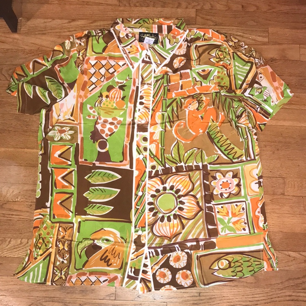 Bob Mackie Multicolor Hawaiian Shirt